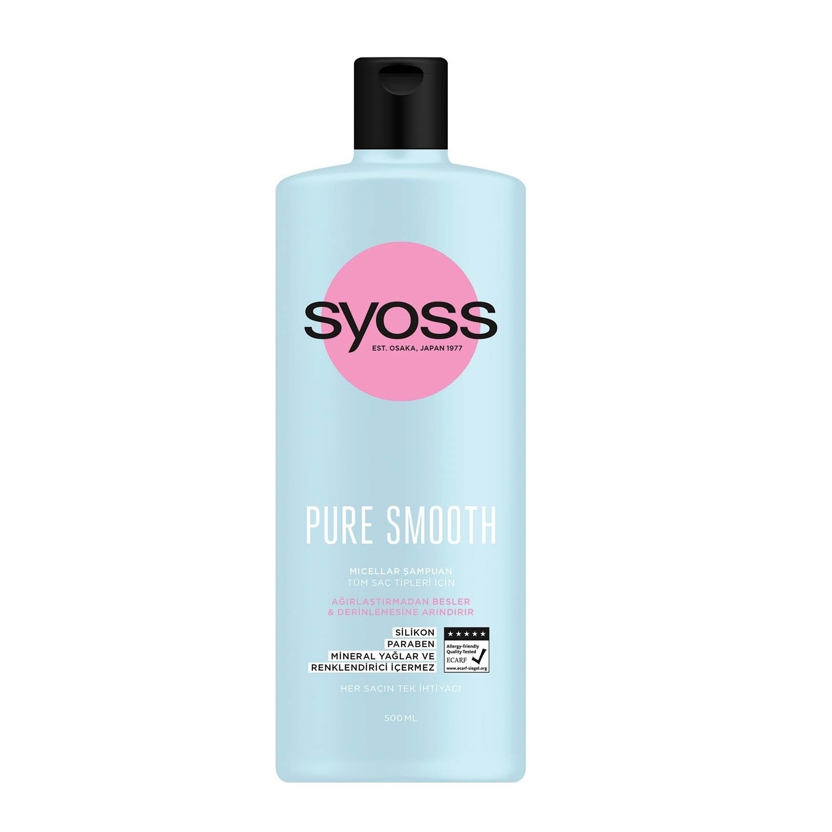 شامپو-سایوس-مدل-Pure-Smooth-لطافت-بخش-مناسب-انواع-مو-500-میلی-لیتر